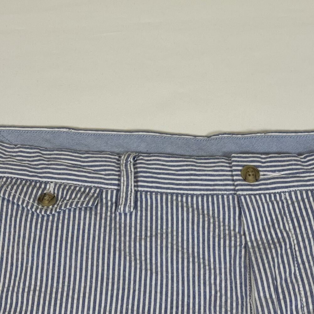 Polo Ralph Lauren Mens Blue White Seersucker Striped Preppy Stretch Shorts Sz 40 - Picture 3 of 15